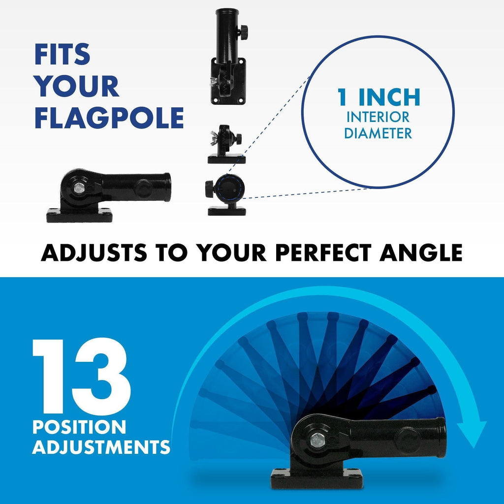 G128 Combo Pack: 6 Ft Tangle Free Aluminum Spinning Flagpole (Black) & New York NY State Flag 3x5 Ft, LiteWeave Pro Series Printed 300D Polyester  Pole with Flag Included
