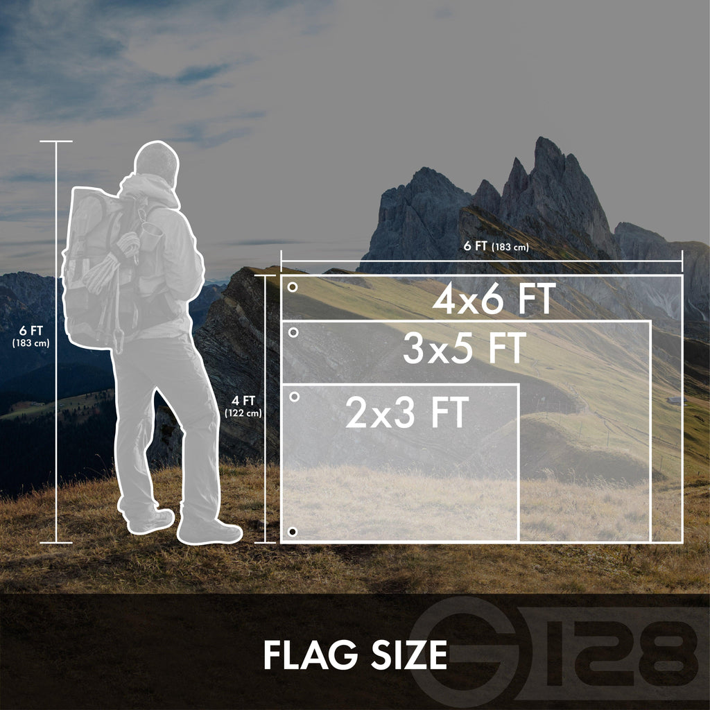 G128 COMBO PACK: American Flag Single Sided 3x5 Ft & California State Flag Double Sided 3x5 Ft, Both Embroidered Polyester