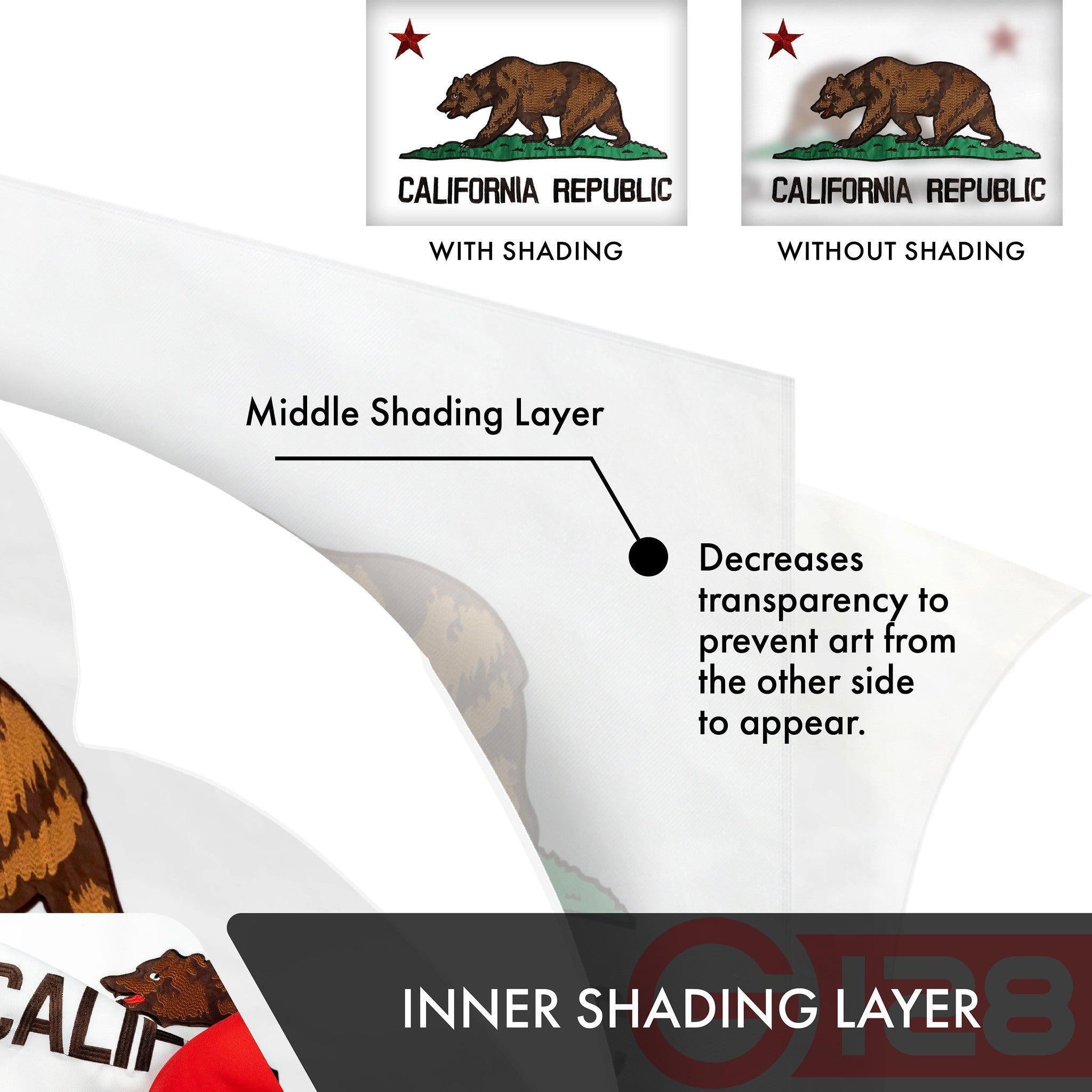 California CA State Flag 2x3FT 5Pack Doublesided Embroidered Polyester By G128