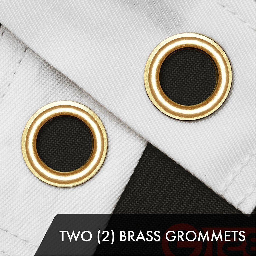 G128 2 Pack: Pirate Jolly Roger Bones Flag  3x5 Ft  ToughWeave Series Embroidered 300D Polyester  Novelty Flag, Embroidered Design, Indoor/Outdoor, Brass Grommets