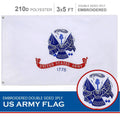 US Army Flag 210D Embroidered Polyester 3x5 Ft  Double Sided 3ply