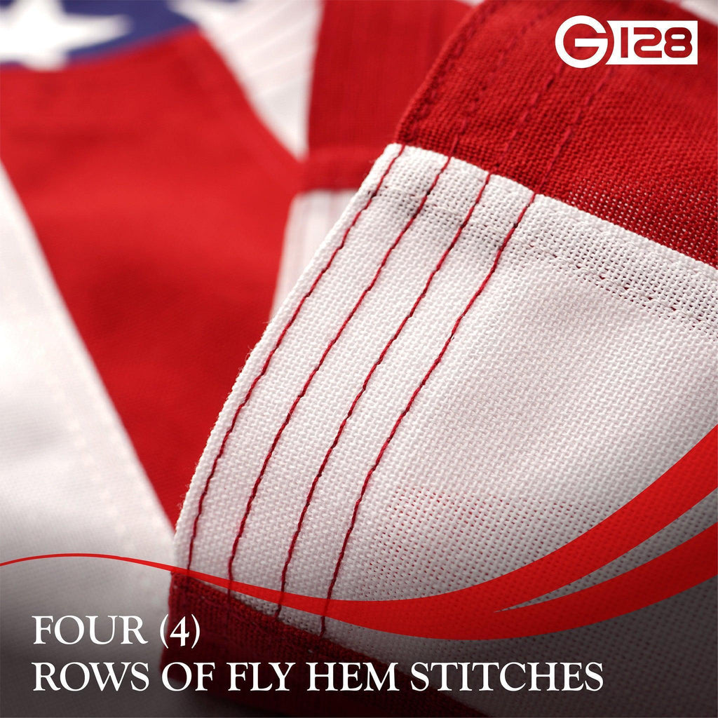 Patriotic Duo Flags: USA & Texas 10x15 Ft, SPUN Polyester