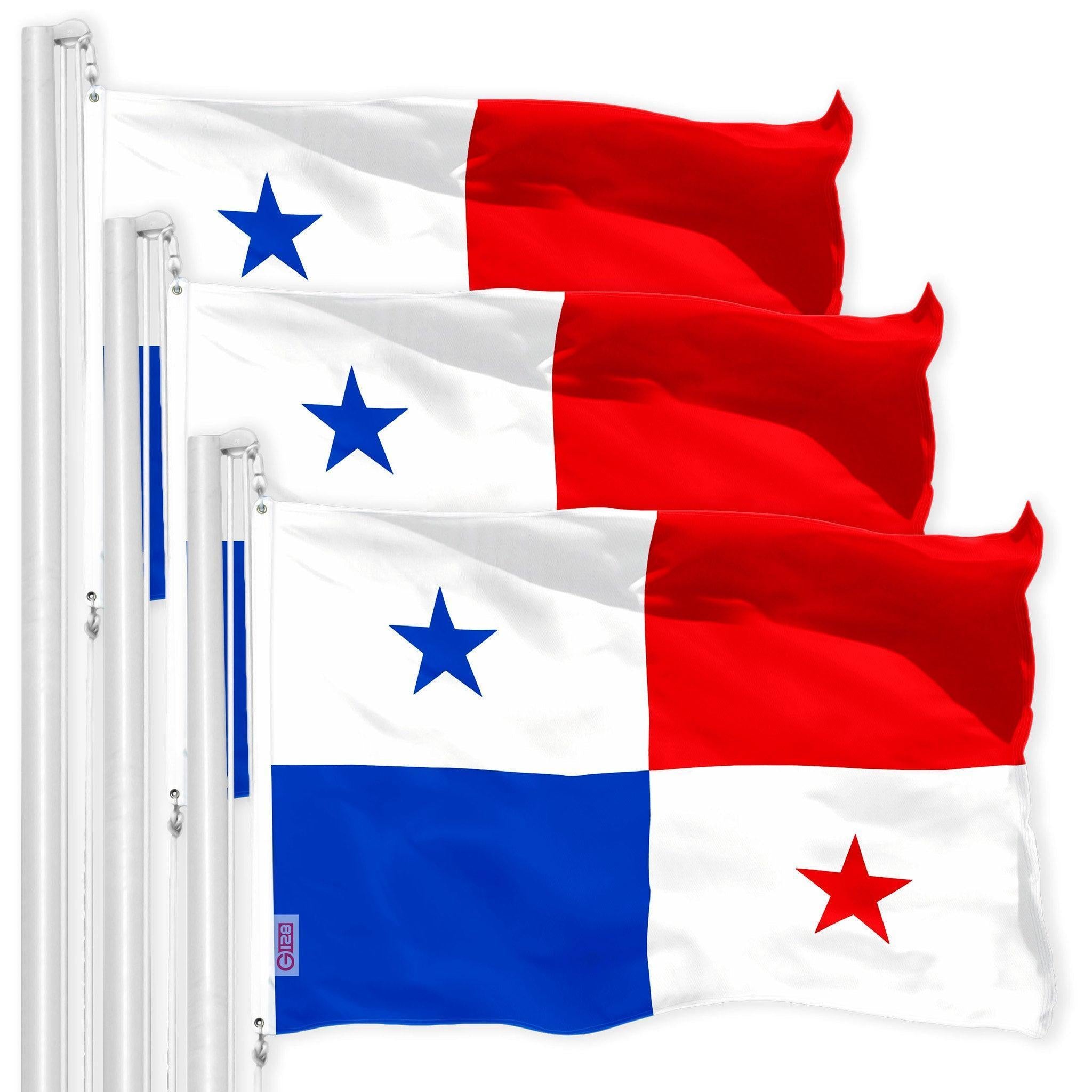 Panama Panamanian Flag 3x5 Ft 3Pack 150D Printed Polyester By G128
