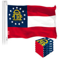 Georgia GA State Flag 3x5 Ft 5Pack 150D Printed Polyester By G128