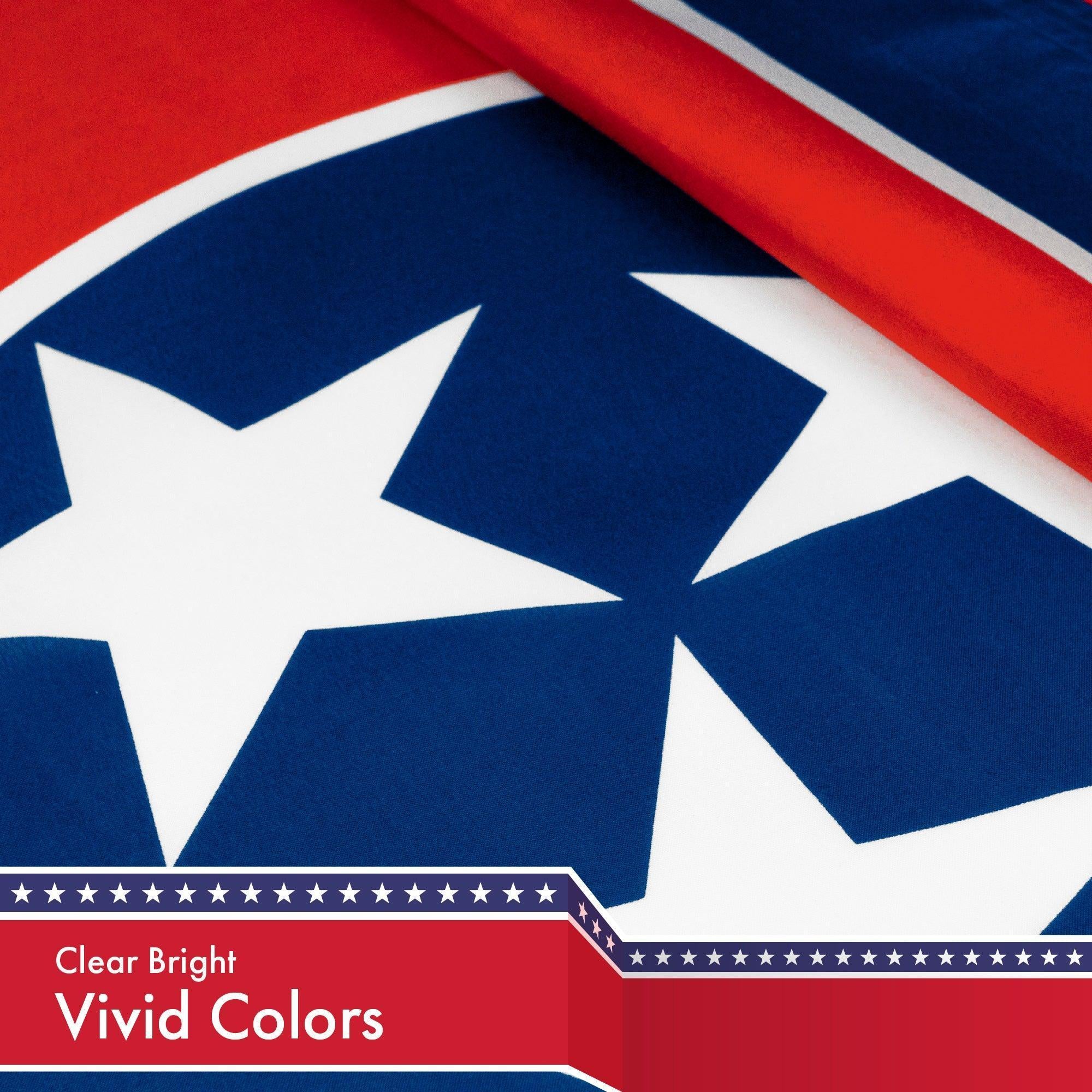 Tennessee TN State Flag 3x5 Ft 2Pack 150D Printed Polyester By G128