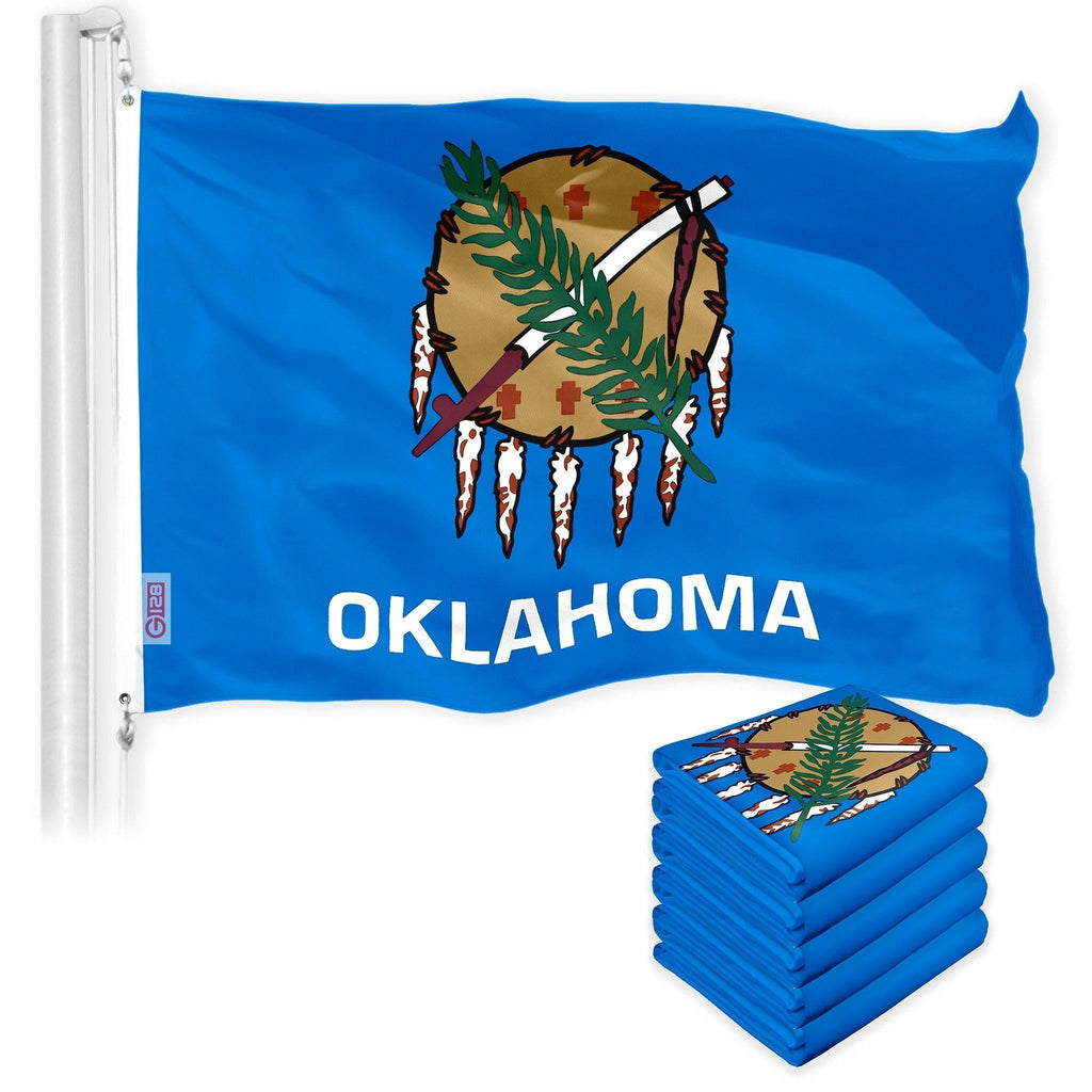 Oklahoma OK State Flag 3x5 Ft 5Pack 150D Printed Polyester By G128