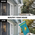 G128 Combo Pack: 6 Ft Tangle Free Aluminum Spinning Flagpole (Silver) & Kazakhstan Kazakhstani Flag  3x5 Ft LiteWeave Pro Series Printed 150D Polyester  Pole with Flag Included