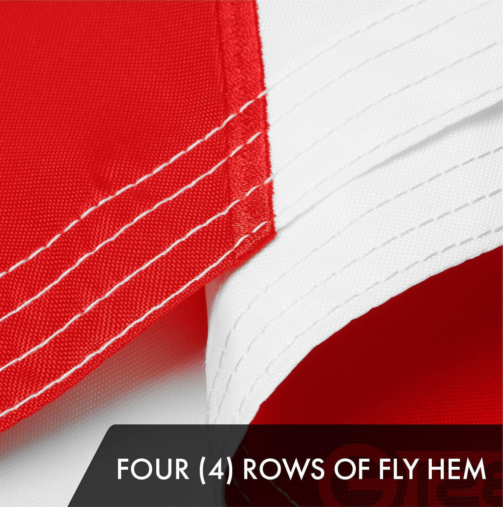 G128 5 Pack: Alabama AL State Flag  3x5 Ft  ToughWeave Series Embroidered 300D Polyester  Embroidered Design, Indoor/Outdoor, Brass Grommets