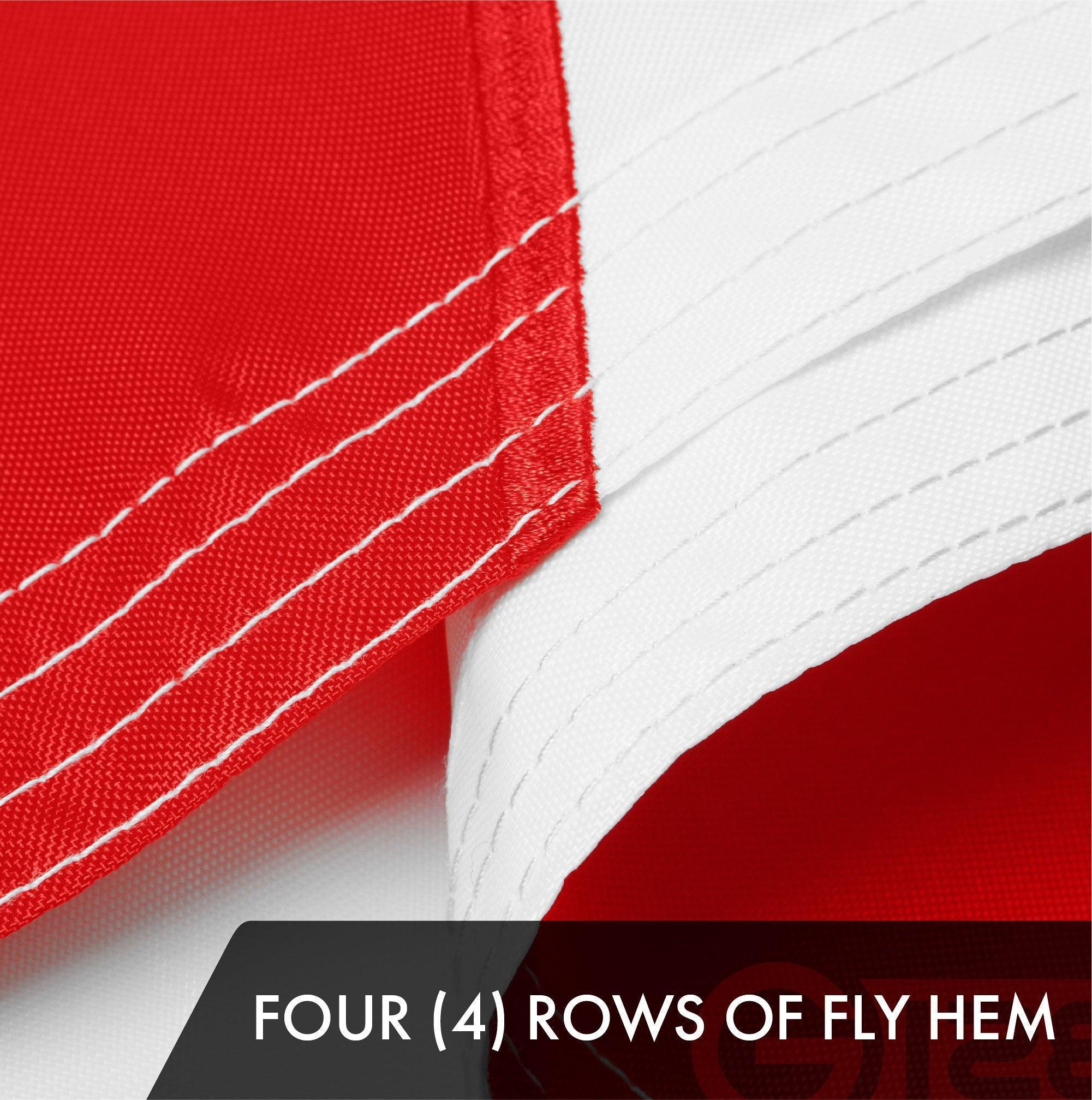 G128 5 Pack: Alabama AL State Flag  3x5 Ft  ToughWeave Series Embroidered 300D Polyester  Embroidered Design, Indoor/Outdoor, Brass Grommets