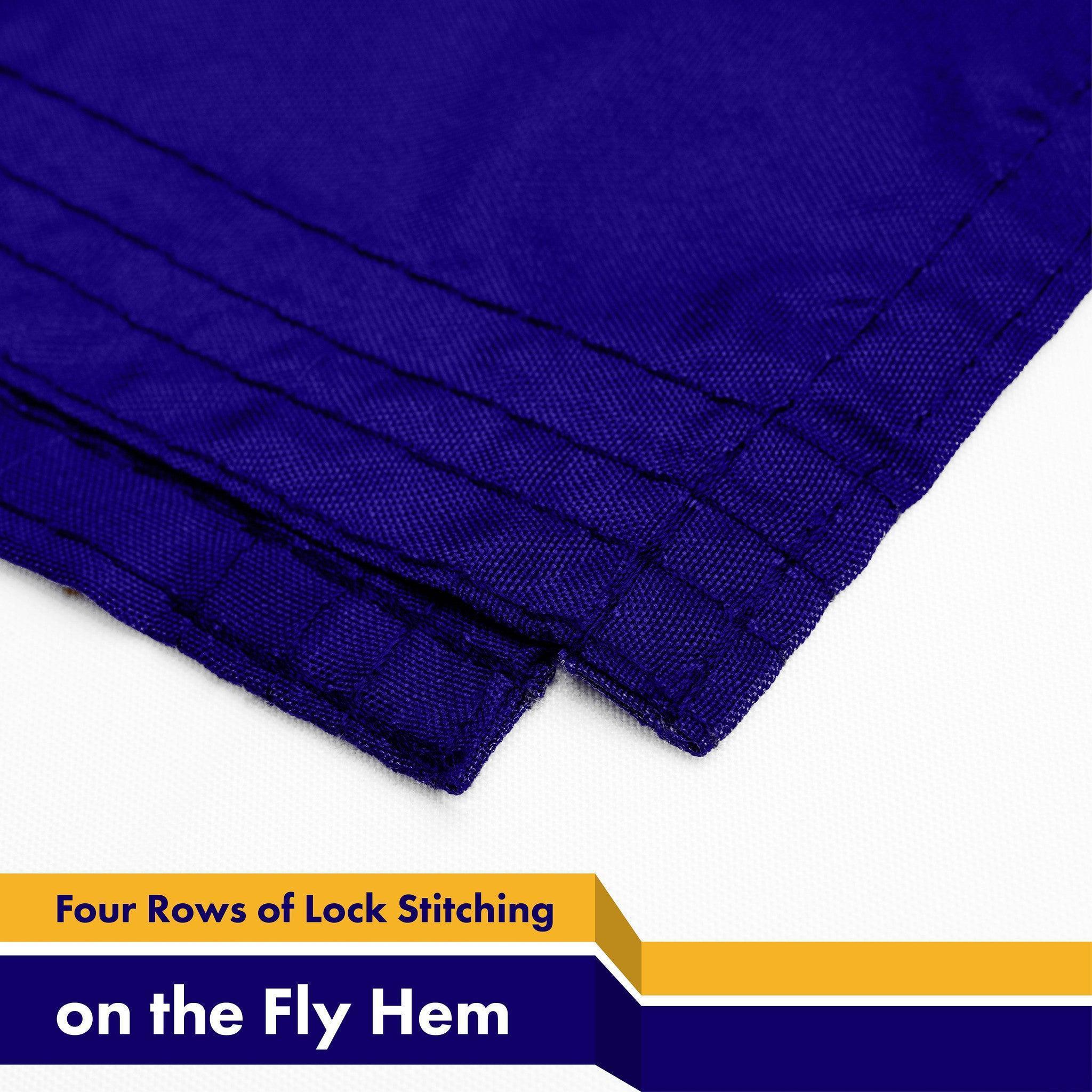 G128 2 Pack: New Hampshire NH State Flag  3x5 Ft  Printed 150D Polyester  Indoor/Outdoor, Vibrant Colors, Brass Grommets, Quality Polyester, Much Thicker More Durable Than 100D 75D Polyester