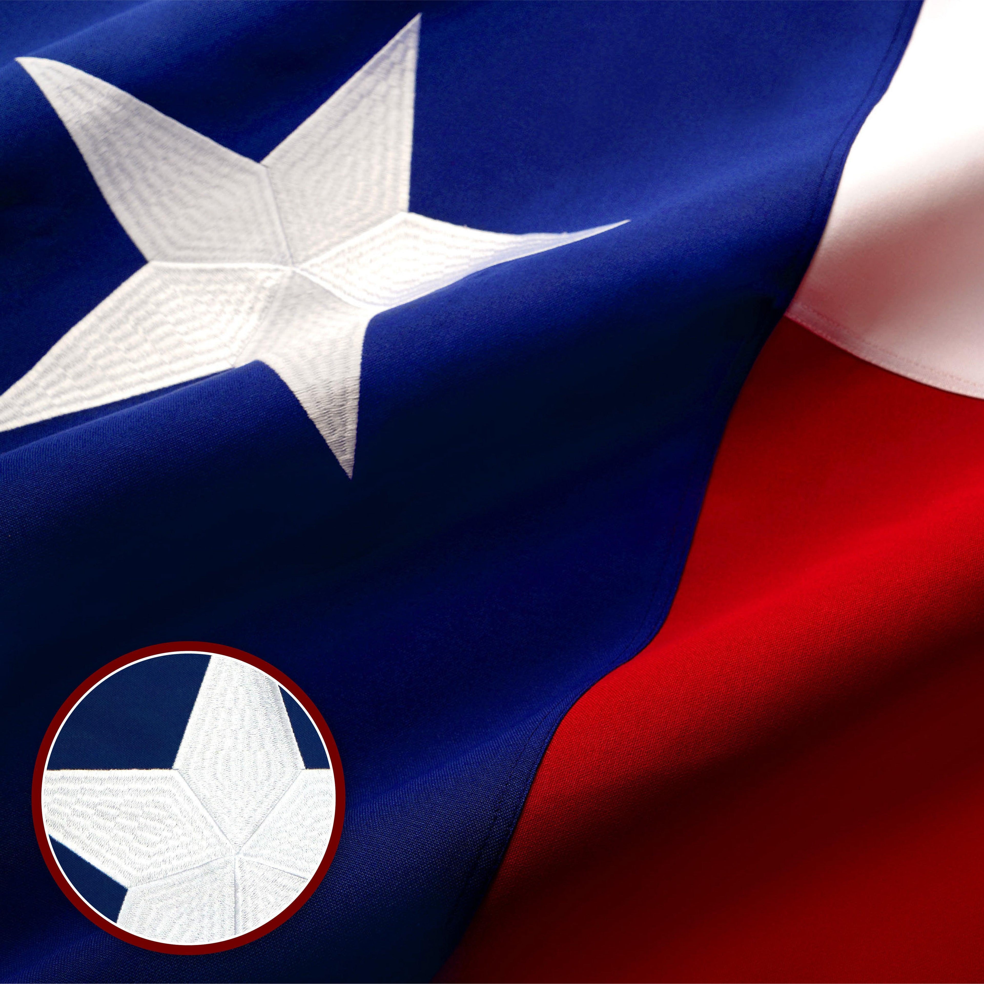 Durable Texas Flag 5x8 - Heavy Duty Polyester with Brass Grommets