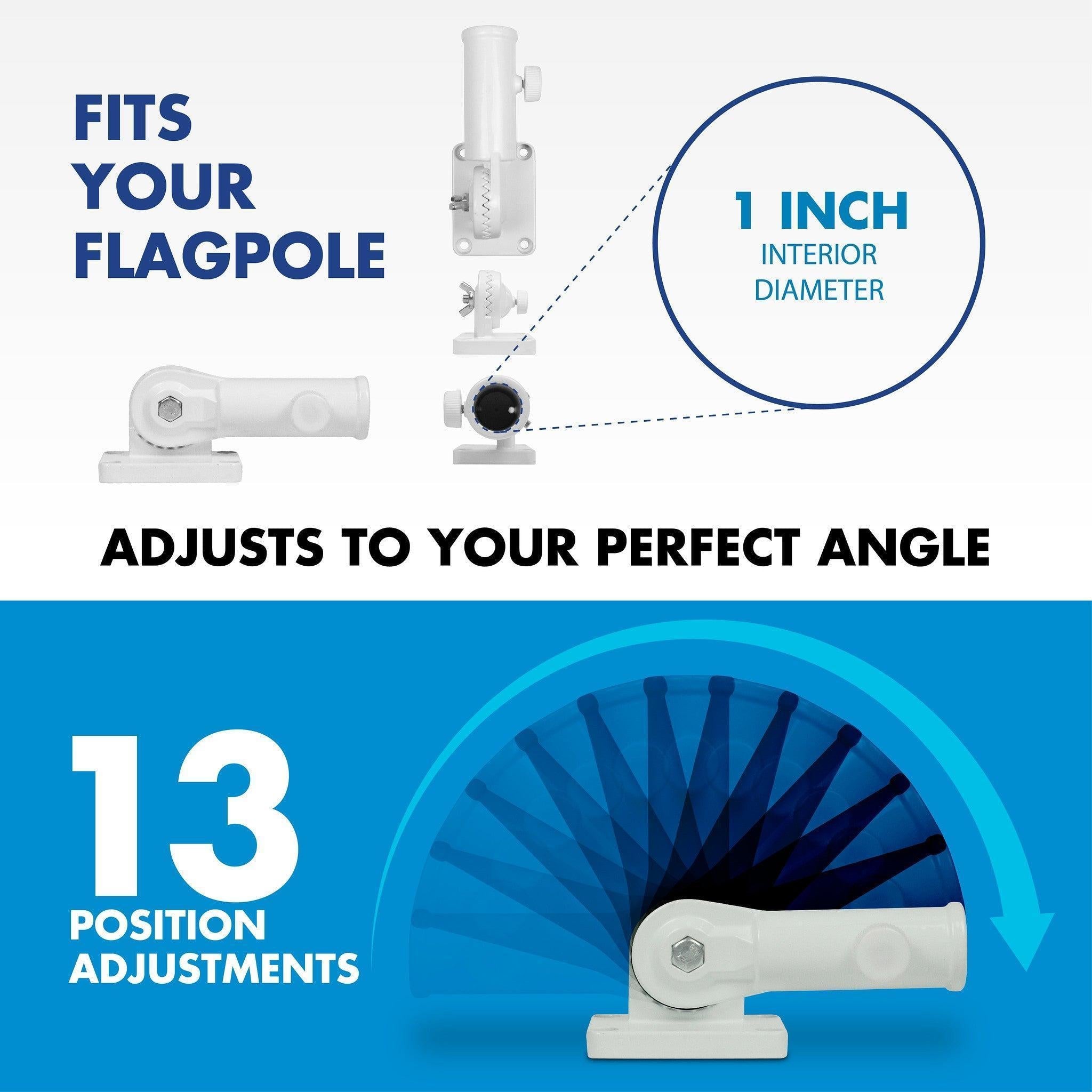 G128 Texas Flag & 6 Ft Spinning Pole Set | Tangle-Free Aluminum Flagpole Kit