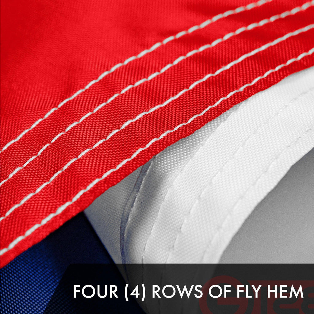 Texas State 10x Embroidered Flags: 1x1.5 Ft ToughWeave Series