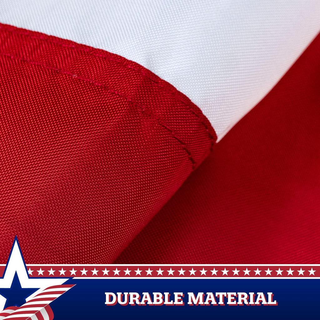 2 Pack USA Pleated Fan Flag 1.5x3 Ft American USA Bunting Decoration 150D Canvas