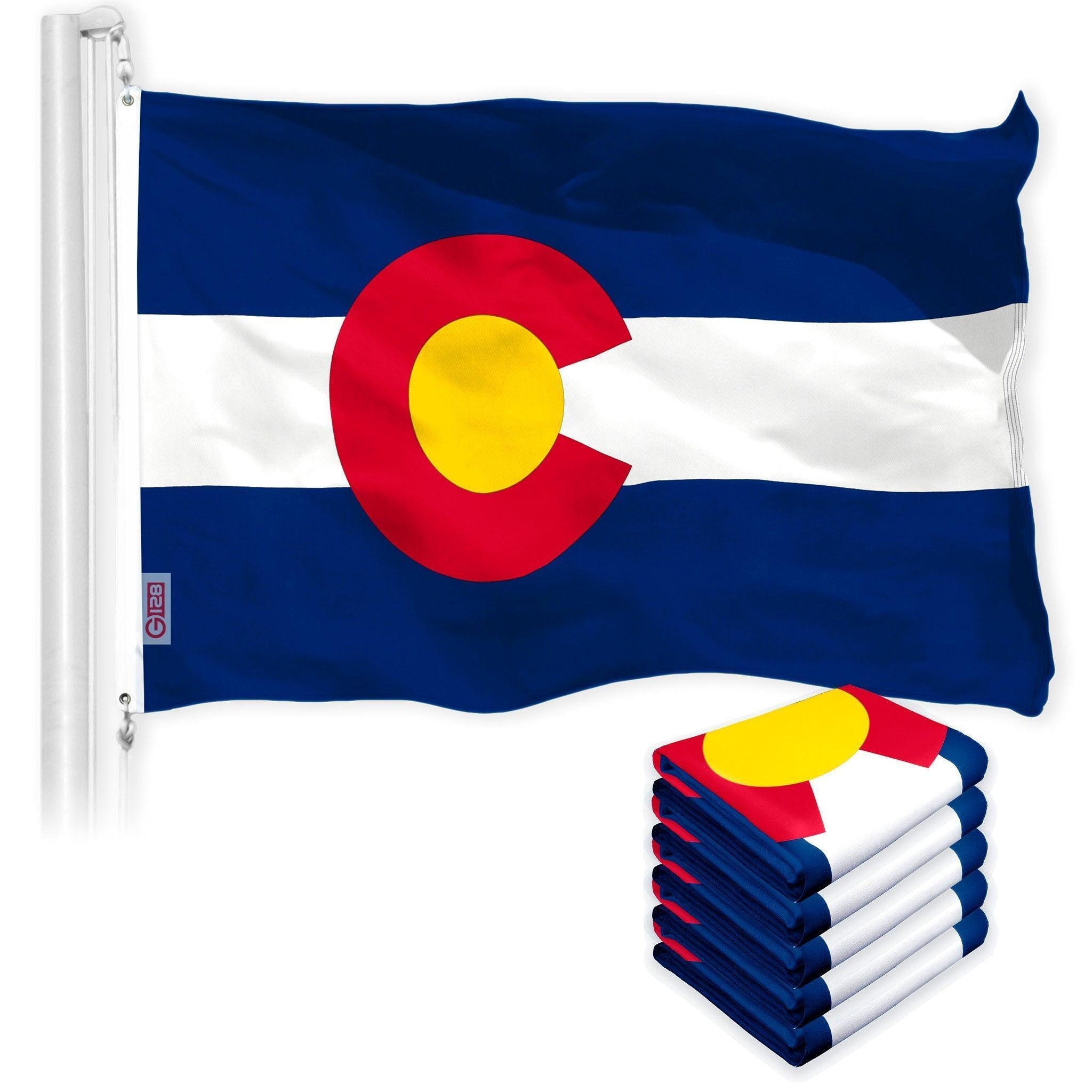 Colorado CO State Flag 3x5 Ft 5Pack 150D Printed Polyester By G128