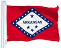 G128 Arkansas State Flag  3x5 feet  Printed 150D Indoor/Outdoor, Vibrant Colors, Brass Grommets, Quality Polyester, Much Thicker More Durable Than 100D 75D Polyester