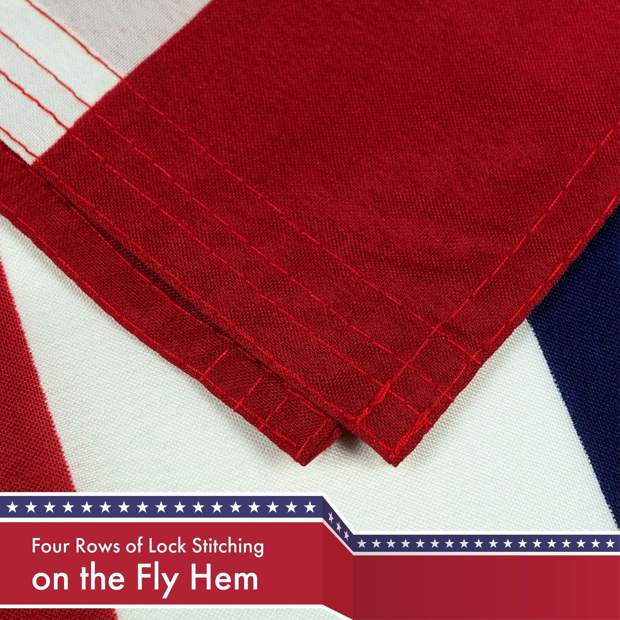 G128 Combo Pack: USA American Flag 3x5 Ft 150D Printed Stars & Welcome Flag 3x5 Ft 150D Printed