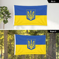 G128 Combo: 6 Ft Tangle Free Aluminum Spinning Flagpole (Black) & Ukraine Ukrainian Coat of Arms Flag 3x5 Ft, LiteWeave Pro Printed 150D Polyester, 4 Corner Brass Grommets  Pole with Flag Included