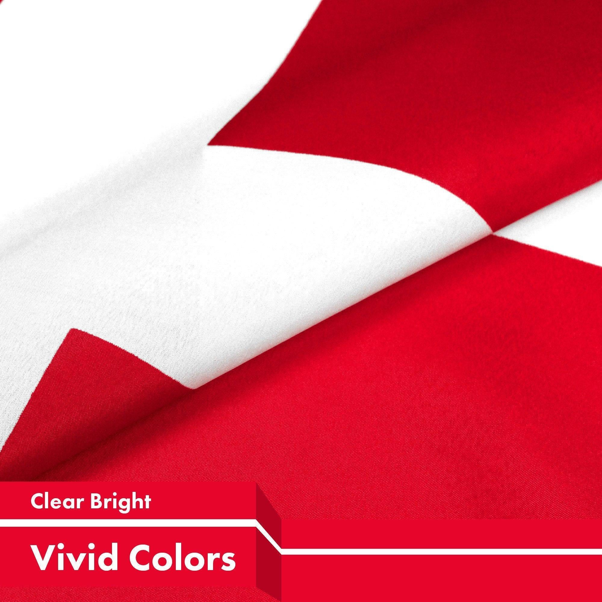 Denmark Danish Flag 3x5 Ft 5Pack 150D Printed Polyester By G128