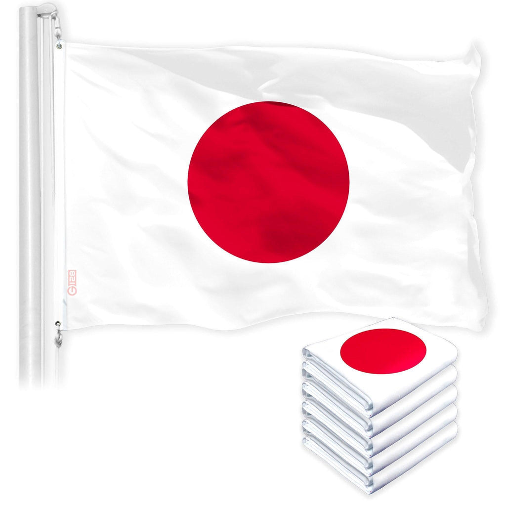 Japan Japanese Flag 3x5 Ft 5Pack 150D Printed Polyester By G128