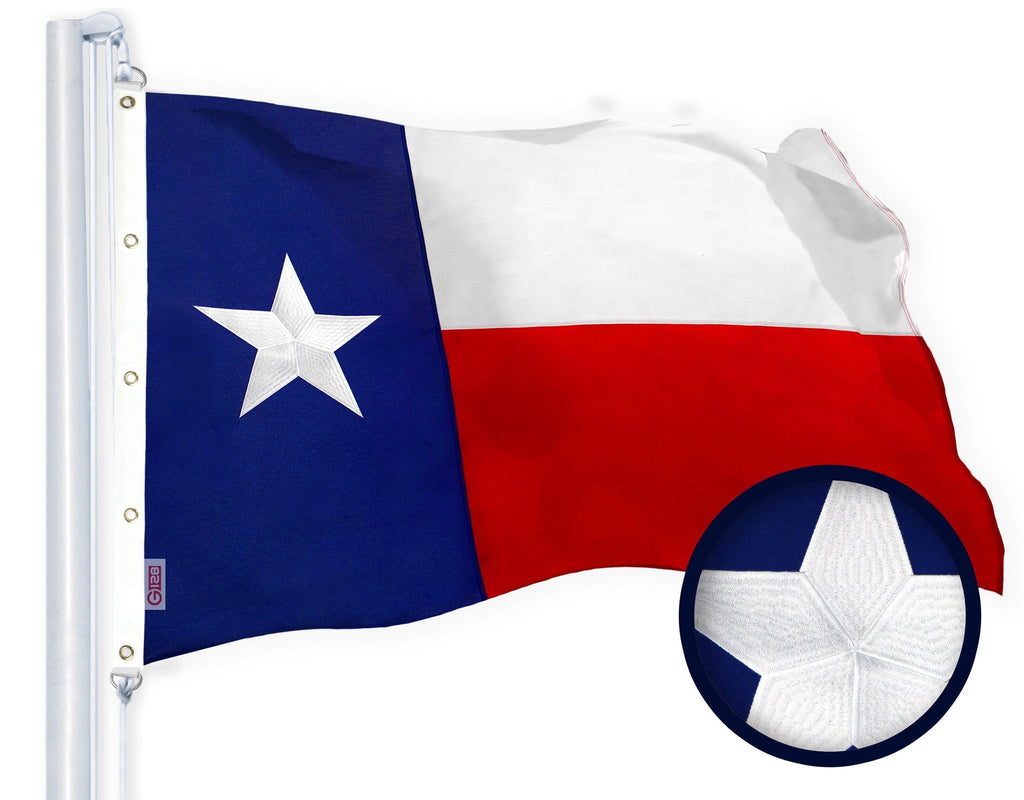 Texas Embroidered 220GSM Flag - 10x15 Heavy Duty