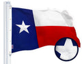 Texas Embroidered 220GSM Flag - 10x15 Heavy Duty