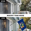 6ft Tangle-Free Aluminum Spinning Flagpole & 3x5 New York Flag Combo